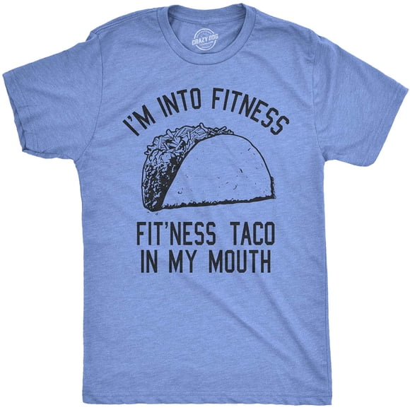 Mens Fitness Taco Funny T Shirt Humorous Gym Graphic Novelty Sarcastic Tee Guys