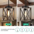thumbnail image 4 of DEWENWILS Farmhouse Pendant Lighting for Kitchen Island, Metal Rustic Hanging Light Fixtures for Dining Room, E26 Base, Grey, 4 of 8
