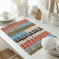 thumbnail image 5 of Ethnic Boho Placemats Set of 6 Washable Table Mats for Kitchen Dining Table, Cotton Linen Place Mats for Indoor Outdoor Parties Holiday Decoration, Geometric Pattern, 5 of 6