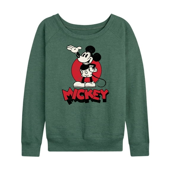 Mickey & Friends - Mickey Heritage - Women's Lightweight French Terry Long Sleeve Shirt