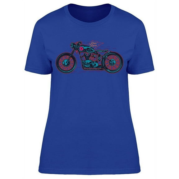 Neon Vintage Motorcycle T-Shirt Women -Image by Shutterstock, Female 3X-Large