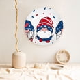 thumbnail image 5 of Bingfone Gnome Independence Day Print Bone China Dinner Decorative Plates,Handmade Ceramic Dinner Plate with Stand for Home Club-6in, 5 of 6