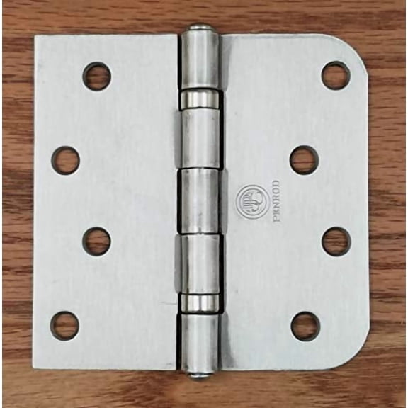 Penrod Stainless Steel Ball Bearing Door Hinges, 4 Inch with 5/8 Inch Square Corners, NRP, 3 Pack