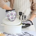 thumbnail image 6 of Pofeuu Violets Flowers Print Thickened Mini Silicone Oven Mitts Heat Resistant, Rubber Oven Mitt Gloves, Finger Pinch Grips, Pot Holder, Silicone Potholder, 6 of 7