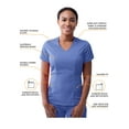 thumbnail image 2 of Adar Pro Modern Athletic Scrub Set For Women - Modern V-Neck Scrub Top & Yoga Jogger Scrub Pants, 2 of 6