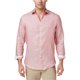 thumbnail image 1 of Camisa con Botones de lino texturizado Tasso Elba para hombre rojo extragrande Botones al frente, 1 of 1
