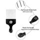 thumbnail image 2 of 3 Pack Metal Hair Pick - Afro Pick, Hair Pick, Metal Pick Comb, Detangle Wig Braid Hair Styling Comb, Hair Comb Pick, 2 of 4