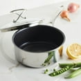 thumbnail image 2 of Circulon Clad Stainless Steel Induction 2 Quart Sauce Pan with Glass Lid, 2 of 8