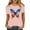 Pink, variant on Cavosen Red White and Blue Shirts for Women Petite Patriotic Short Sleeve Crew Neck Tops USA Star Striped Print T Shirts Lady XL Independence Day Casual Tops 4th of July Tunic Tees Patriotic Clothes