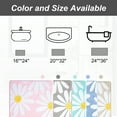 thumbnail image 3 of EVNELE Gray Bathroom Rugs Cute Daisy Bath Mat White and Yellow Flower Decor Rug Non Slip Floor Carpet Microfiber Bathmat Super Absorbent Machine Washable Bathtub Mats for Shower (20x32 inch), 3 of 7