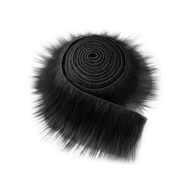 Faux Fur Fabric Costume Artificial Fabric Patches for Christmas Tree Holiday Black
