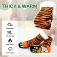 thumbnail image 3 of UNEEI Men's Fuzzy Slipper Socks with Grippers,Winter Warm Cozy Thick Fuzzy Indoor Fluffy Home Socks, Thick Comfy Non Slip Gift Socks, 3 of 6