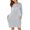 Gray, variant on Aoochasliy Fall Dresses for Women Clearance Ladies Fall Fashion Round Neck Loose Long Sleeves Mid Length Pocket Decor Dresses