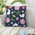 thumbnail image 6 of ZICANCN Cartoon Cute Bunny Blue Throw Pillow Covers, Bed Couch Sofa Knit Decorative Pillow Covers for Living Room Farmhouse, 24"x24", 6 of 8