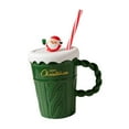 thumbnail image 3 of taza de cerámica,Taza de café de cerámica con tapa,regalo de Navidad,taza navideña taza de agua creativa taza navideña,Taza de desayuno,regalo,taza para beber bebidas,Taza de Verde, 3 of 9