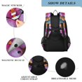 thumbnail image 4 of FORMRS Unisex School Backpack 17" Student Travel Bag with Laptop Compartment, Large Purple Flowers, 4 of 7