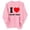A-Pink187, variant on Little Girls Sweatshirts Round Neck Long Sleeve "I Love Custom Text" Graphic Tshirts Holiday Spring Loose Pullover Tops