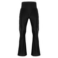 thumbnail image 4 of Miaeowve Mens Fringe Rumba Tango Salsa Practice Pants Stretch Fit Classic Flared Disco Tassel Trousers Black XXL, 4 of 6