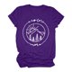 thumbnail image 1 of Gibobby Blusa Casual de Mujer Mujeres Casual Impresión Manga Corta Tops Blusa Cuello Redondo Casual Tee Túnica Camisas(Morado,XL), 1 of 3