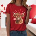 thumbnail image 2 of COMVALUE Womens Highland Cow Shirt Cute Cowgirl Tshirt Cattle Bella Graphic Tees Casual Short Sleeve Summer Tops (Red, M), 2 of 6