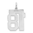 thumbnail image 4 of Auriga 925 Sterling Silver/Rhodium-plated Satin Number 18 Charm for Women (L-22mm, W-18mm), 4 of 6