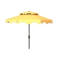 thumbnail image 3 of SAFAVIEH Zimmerman 9' Market Double Top Patio Umbrella, Yellow/White, 3 of 5