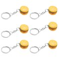 thumbnail image 1 of 6PCS Mini hamburguesa llavero comida simulada llavero resina hamburguesa llavero colgante para amigos familia (naranja), 1 of 5