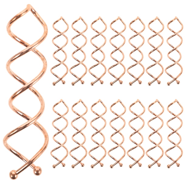 EeaseMX 20 piezas espiral Bobby Hair Screw Hair Clip Mini Clip para peinado DIY (oro rosa)