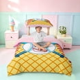thumbnail image 2 of meiyoeat Cream Baseball Sport Themed Twin Bedding,Watercolor Drip 3D Initial L Alphabet Print Duvet Cover Set For Kids,pink Reversible,2pcs(No Comforter), 2 of 6