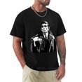 thumbnail image 1 of Dark Shadows-Camiseta de barnambas (parte de un conjunto) para hombre ropa hippie de cuello redondo color negro liso, 1 of 7