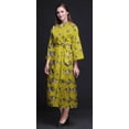 thumbnail image 3 of Bimba Yellow Bird Floral & Flowerpecker Kimono Bathrobe Women Printed Kimono Robe For Girls Crossover Robes Bathrobe For Girls M, 3 of 5