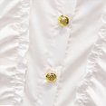 thumbnail image 5 of CAUYDY Kids Girls Long Sleeve Ruffle School Uniform Button Down Shirts Western Blouse Tops Fall Light Gray Sizes 5-6 Years, 5 of 9
