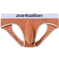 thumbnail image 2 of TANBOM Men's Triangle Nylon Contoured Pouch Underwear, Latte, 1-Pack, XL, 2 of 6