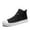 Black, variant on Mens High Top Canvas Sneakers Fashion Casual Zipper Shoes Comfortable Walking Shoes