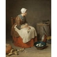 thumbnail image 3 of Jean-Baptiste-Siméon Chardin 20x24 Black Modern Framed Museum Art Print Titled - The Kitchen Maid (1738), 3 of 5
