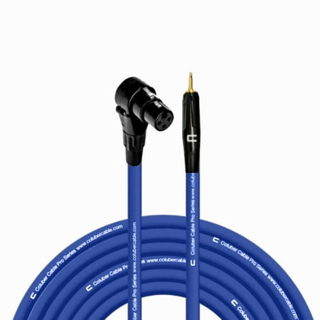 Coluber Cable - Right Angle XLR Female to 3.5 TS Male - Pro 3-Pin Connector
