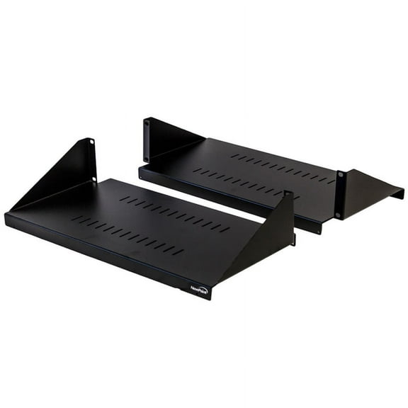 NavePoint 2U Cantilever Server Shelf Rack Mount 19 Inch 2 piece set Center Weighted Vented