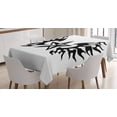 thumbnail image 1 of Ambesonne Texas Star Tablecloth Rectangular Table Cover, Wings Design, 60"x90", Black and White, 1 of 3