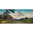 thumbnail image 2 of Takahashi Hiroaki 18x10 Black Ornate Wood Framed Double Matted Museum Art Print Titled - Otome Pass, Hakone (circa 1932), 2 of 5