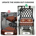 thumbnail image 5 of Outdoor Patio Cushion Covers 2 Pack Bohemian Tribal Style Patio Chair Cushion Covers with Ties and Zipper Geometric Abstract Waterproof Outdoor Seat Cushion Covers for Patio Furniture 22"x22", 5 of 9