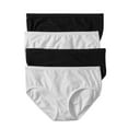 Best Fitting Panty Women's Cotton Stretch Hipster Panties, 4Pack