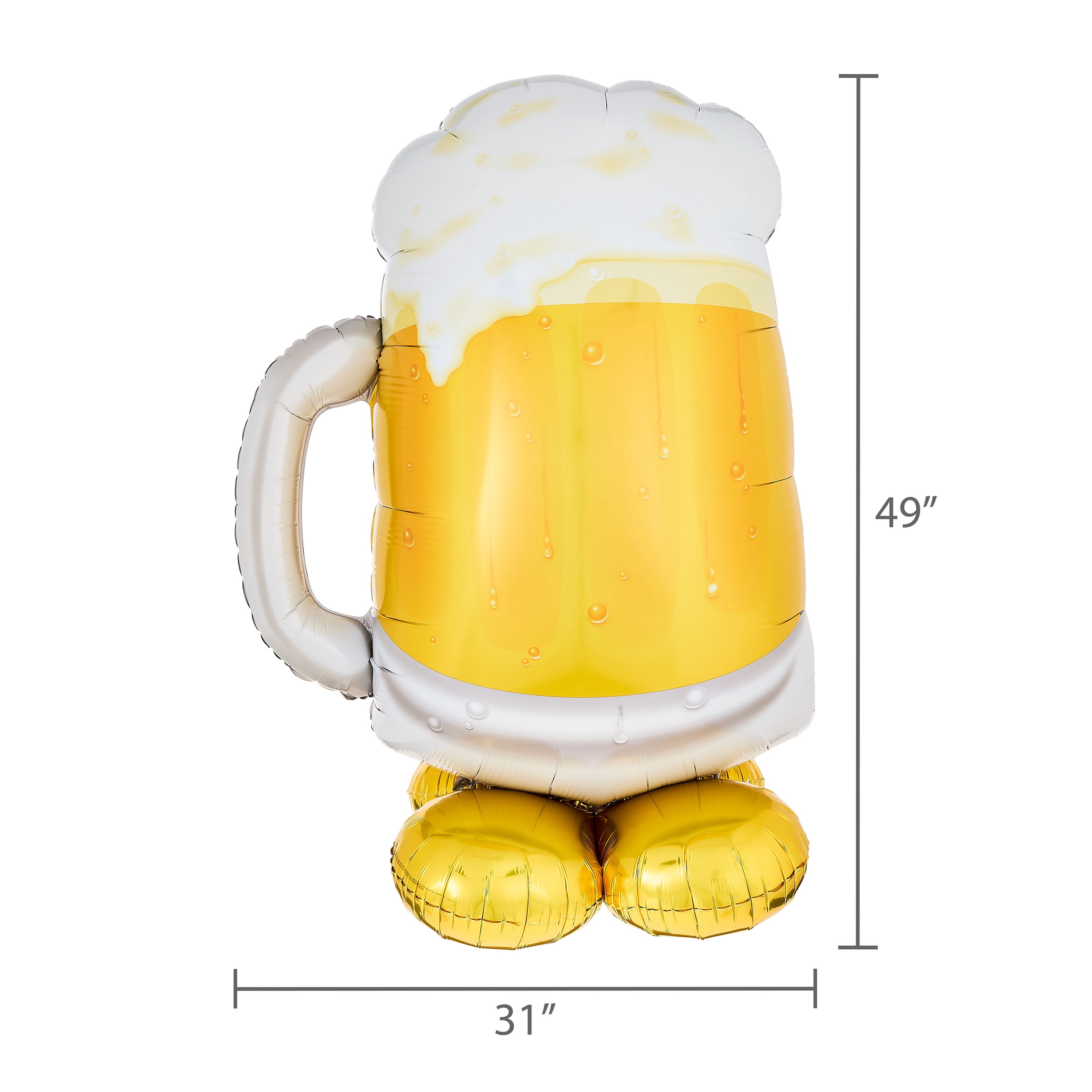 49" Multicolor Air-Filled Beer Mug Balloon, by Way To Celebrate