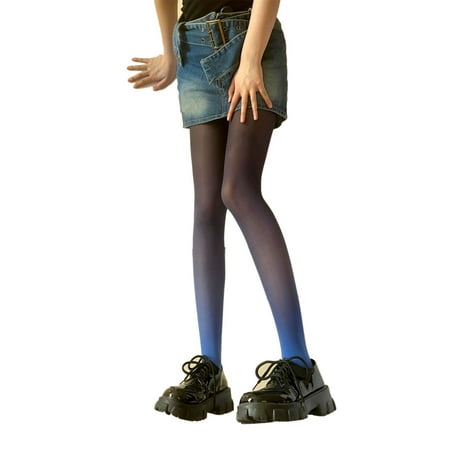 

Women Gothic Thin Pantyhose Starry for Sky Dark Gradient Blue Party Tights Stock
