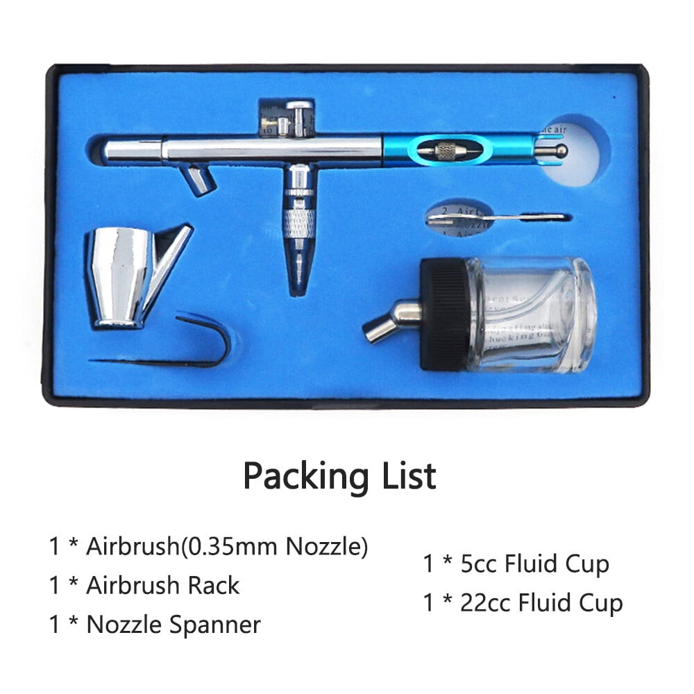Airbrush Kit,Fluid Cup Art Cup Art Craft Art Craft Nail Tattoo Cake Type Set Spray With 0.35mm Feed Airbrush 22cc Fluid Cup Airbrush Kit Cake Type 1 Tattoo Art Tattoo Cake Type 1