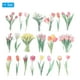 thumbnail image 3 of Calcomanías de flores de tulipán de vinilo transparentes, calcomanías de flores claras de PET, 40 hojas rosas, 3 of 6