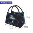thumbnail image 2 of Disketp Punk Style Blue Haired Skull Bolsa Térmica Estampada, Bolsa Térmica Aislante para Almuerzo, Playa y Campamento, 2 of 6