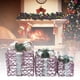 thumbnail image 5 of Adornos navideños, regalos navideños, juego de 3 cajas de regalo navideñas iluminadas con cinturón de lino, 80 LED, adornos para árbol de Navidad para exteriores e interiores, cajas de luz para fiesta, 5 of 7