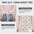 thumbnail image 6 of Beige Cow Flower Pattern Apron-Garden Aprons for Women with Pockets-Cotton Linen Waterproof Kitchen Cooking Gardening Aprons Adjustable for Kitchen,Cooking,BBQ and Salon 33x27 Inch, 6 of 7