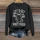 thumbnail image 2 of Sudadera de Halloween para mujer con estampado divertido de fantasmas Let's Get Sheet Faced Casual Jersey de manga larga, 2 of 4