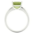 thumbnail image 4 of 2.5 ct Asscher Cut Natural Peridot Solitaire 18K White Gold Womens Engagement Ring, 4 of 5